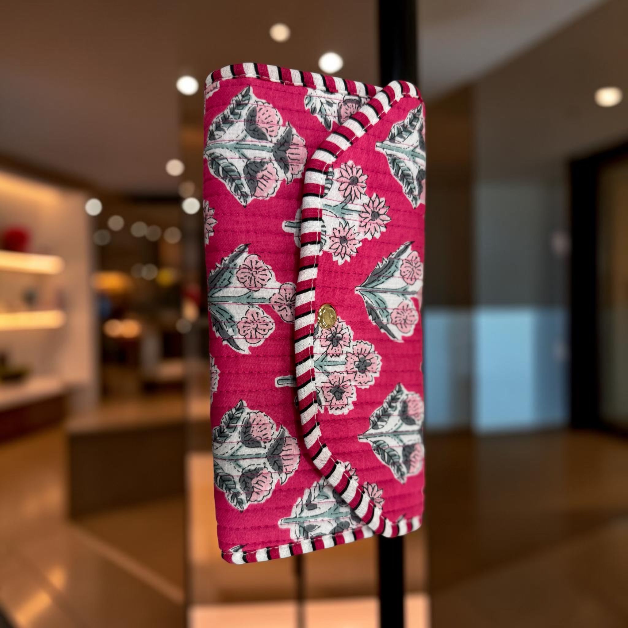 Rose & Rang block print wallet bags