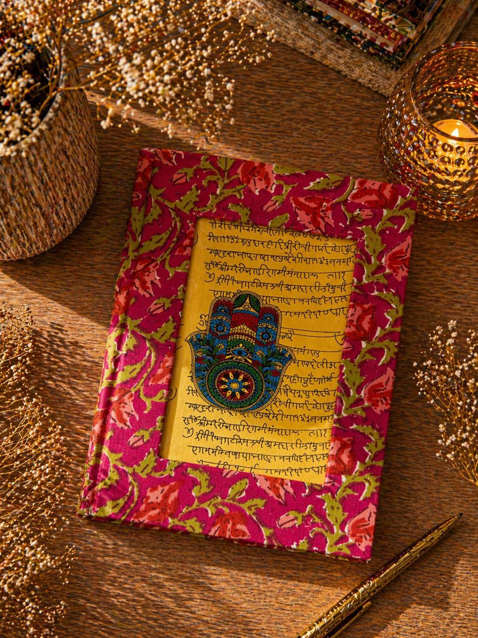 Rose & Rang Hamsa hand photo frame diary