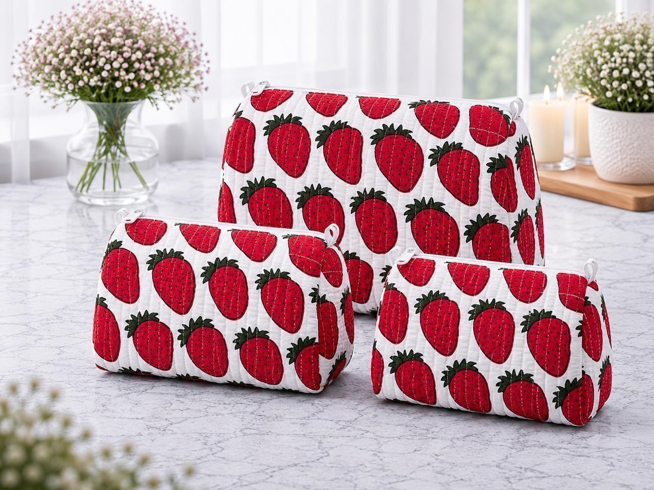 Rose & Rang block print pouch set